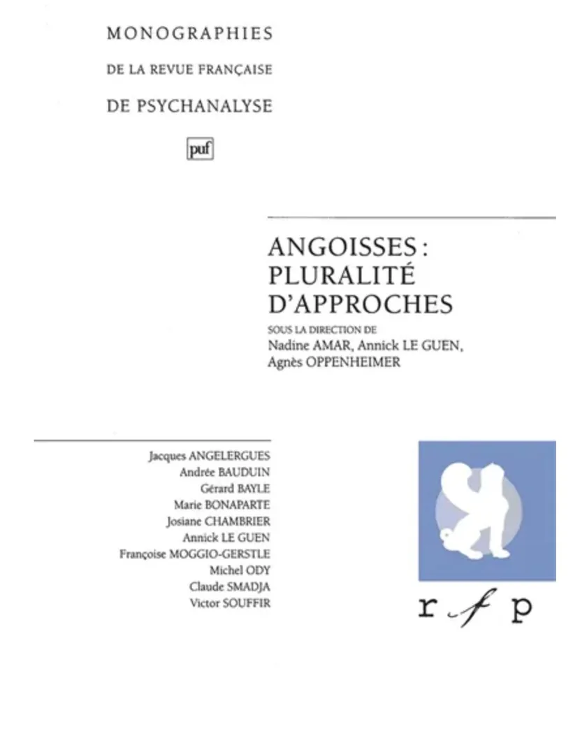 Couverture de Angoisses : pluralité d'approches